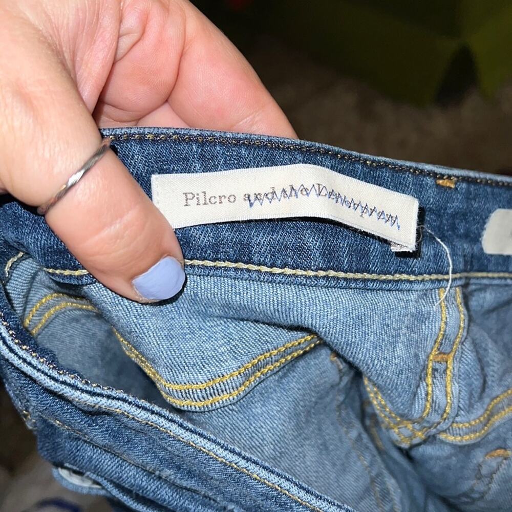 PILCRO AND THE LETTERPRESS hyphen straight leg distressed jeans 26 - Picture 2 of 7